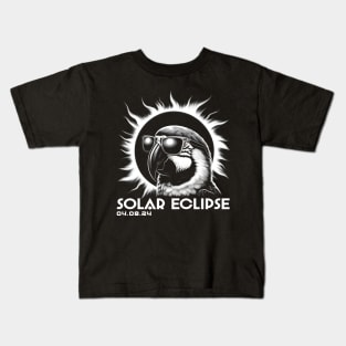 Celestial Parrot Eclipse: Trendy Tee for Bird Enthusiasts and Eclipses Kids T-Shirt